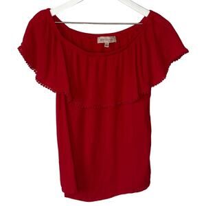Philosophy Red Off Shoulder Top - Women's Size Small